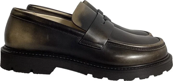 Loewe Women's Leather Blaze Brushed-Effect Loafer (Authentic Pre-Loved)