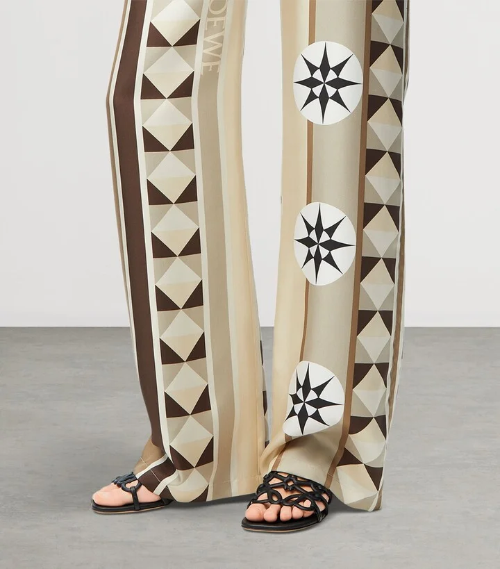 Loewe x Paula's Ibiza Leather Petal Anagram Heeled Slides 45 - Image 2