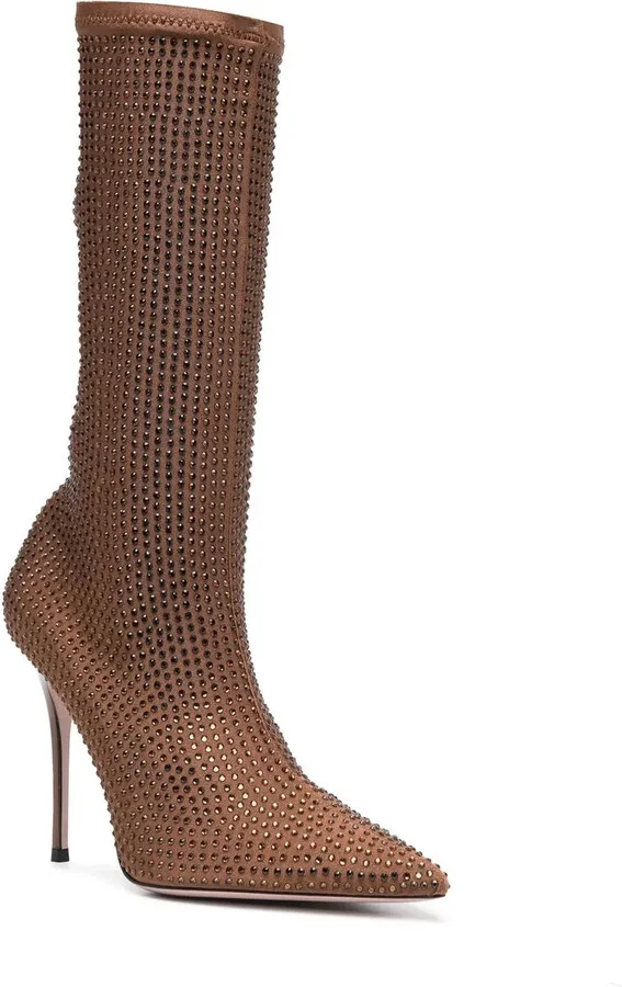 Logan 115mm crystal-embellished boots - Image 2