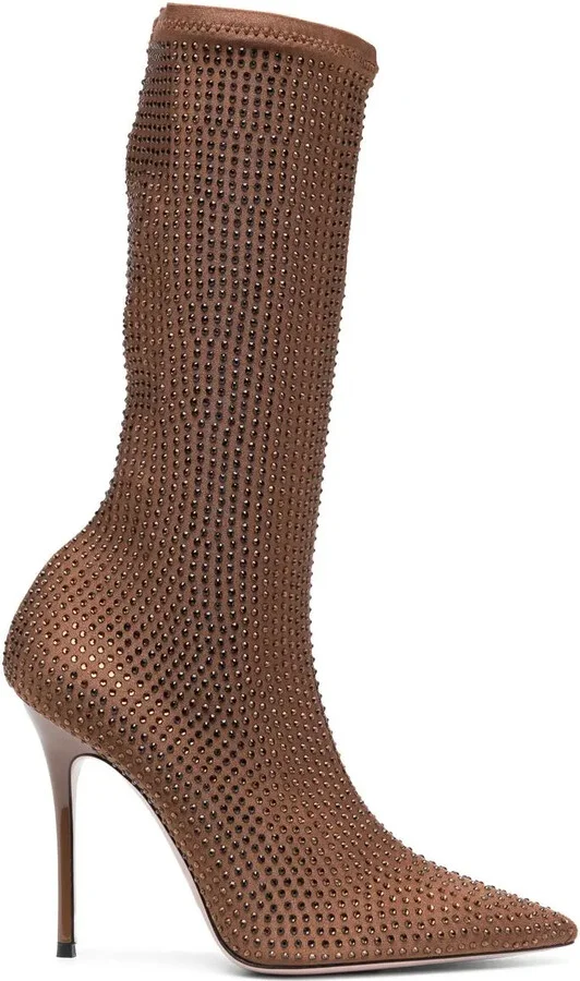Logan 115mm crystal-embellished boots