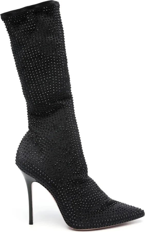 Logan crystal-embellished boots