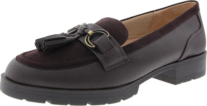 Logan Womens Tassel Faux Suede Loafers