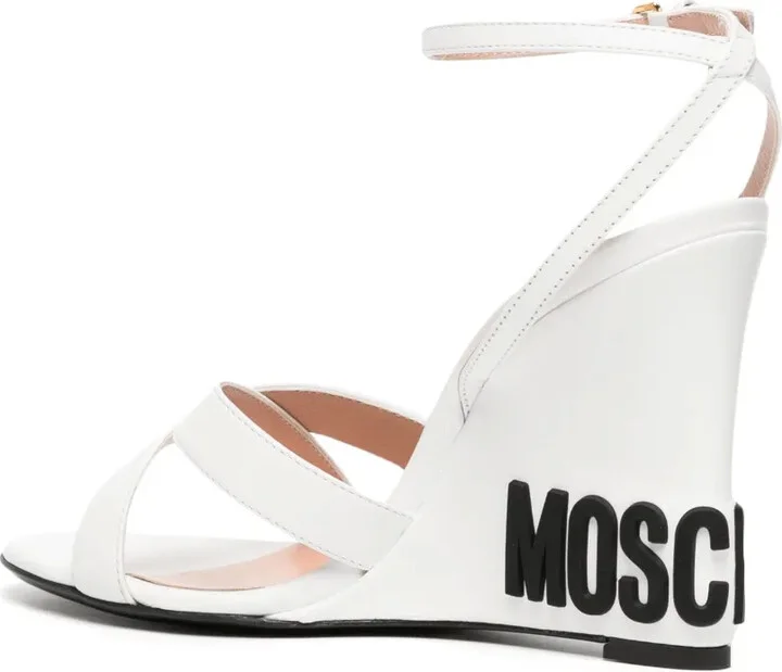 Logo 90mm Wedge-Heel Sandals - Image 3