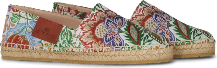 Logo-Appliqué Floral-Embroidery Espadrilles - Image 2