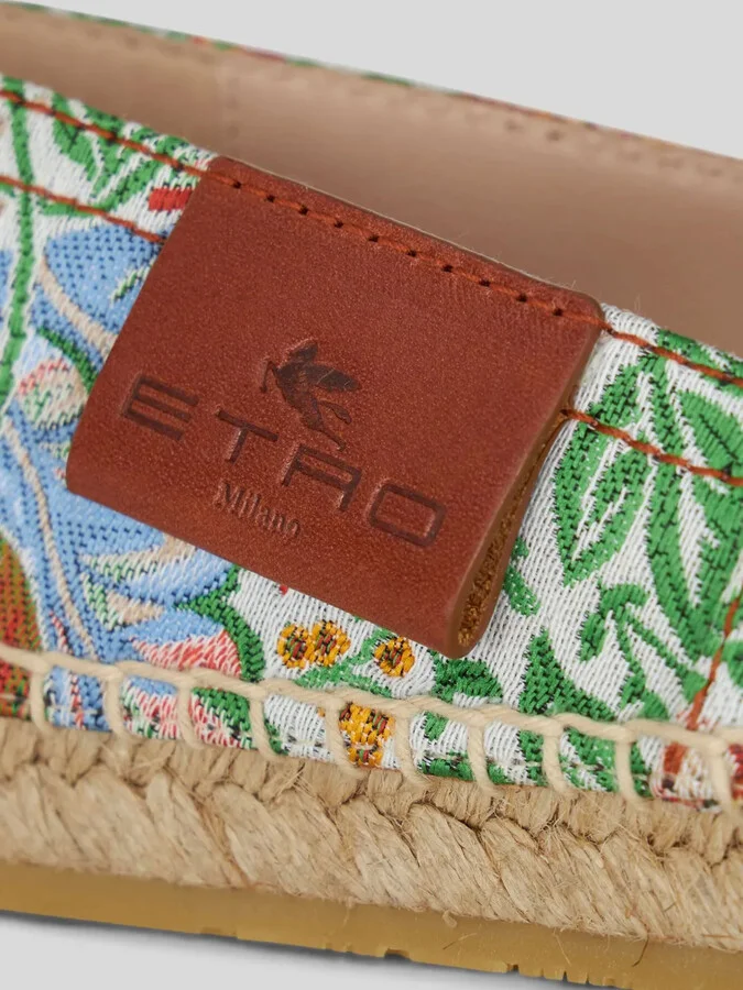 Logo-Appliqué Floral-Embroidery Espadrilles - Image 4