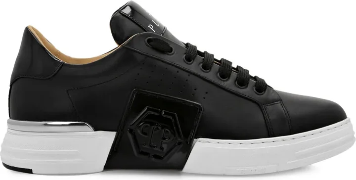 Logo-Appliqué Lace-Up Sneakers