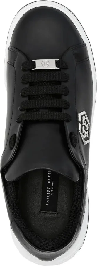 Logo-Appliqué Leather Sneakers - Image 4