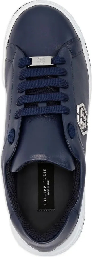 Logo-Appliqué Leather Sneakers - Image 4