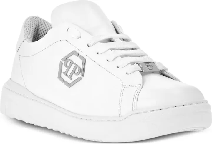 Logo-Appliqué Leather Sneakers - Image 2