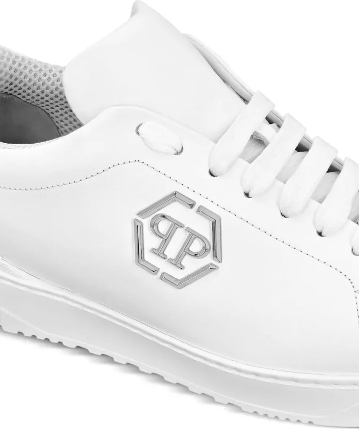 Logo-Appliqué Leather Sneakers - Image 3