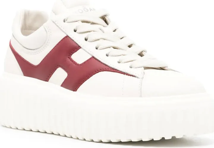 Logo-Appliqué Leather Sneakers - Image 2