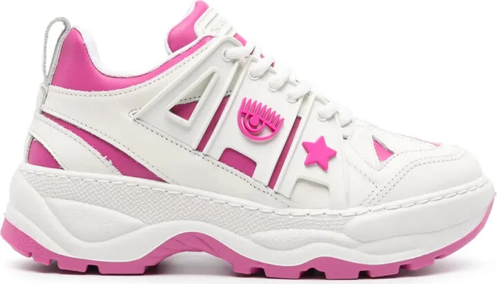 Logo-Appliqué Leather Sneakers