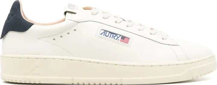 Logo-Appliqué Leather Sneakers