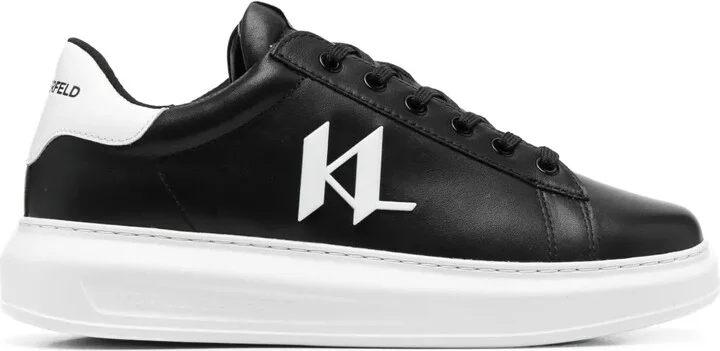 Logo-Appliqué Leather Sneakers