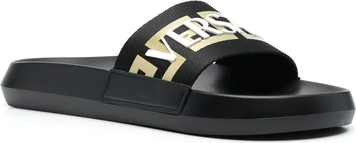 Logo-Appliqué Open Toe Slides - Image 2