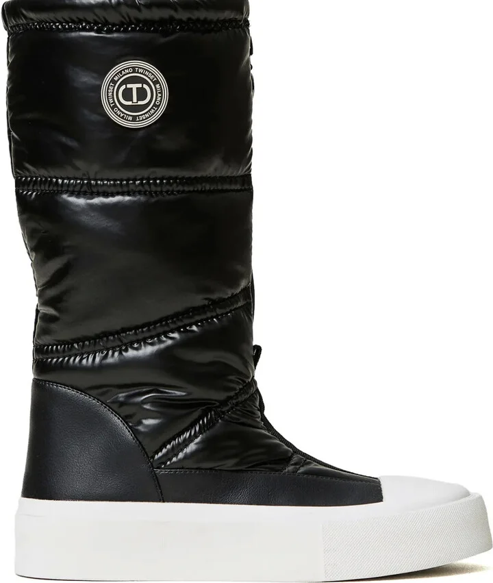 Logo-Appliqué Padded Boots