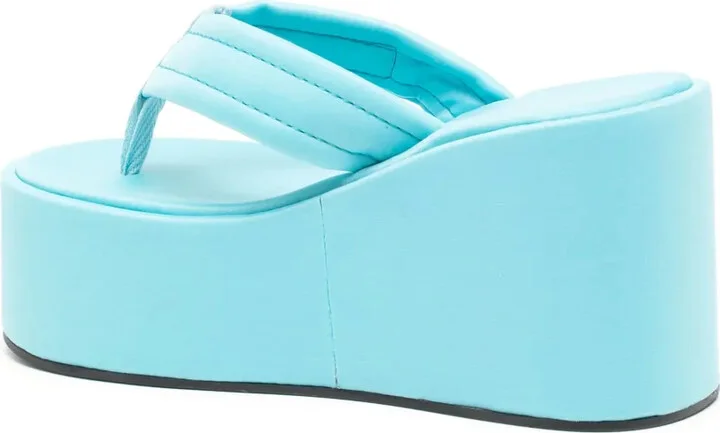 Logo-Appliqué Platform Sandals - Image 3