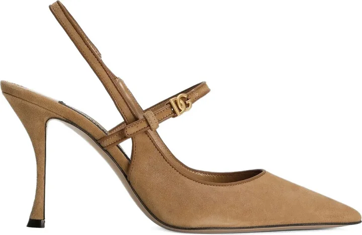 Logo-Appliqué Slingback Pumps