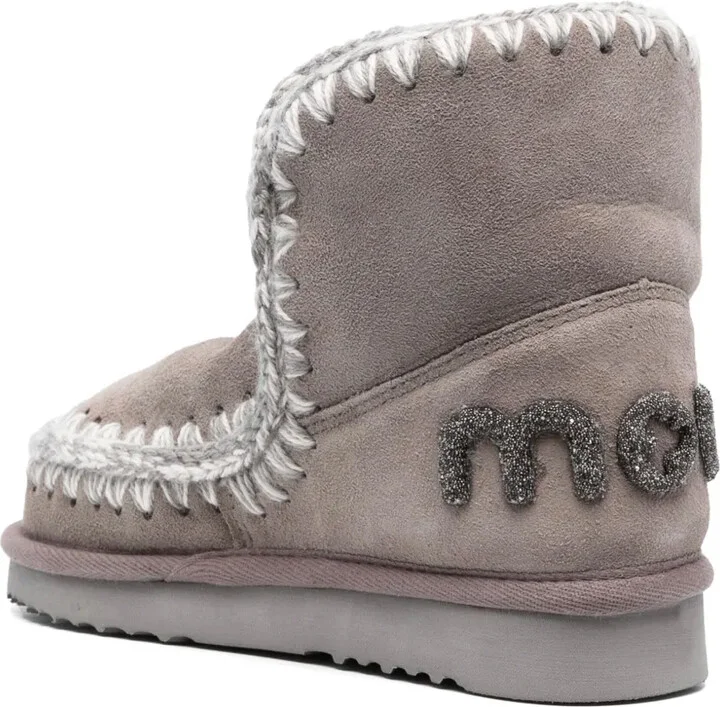 Logo-Appliqué Suede Ankle Boots - Image 3