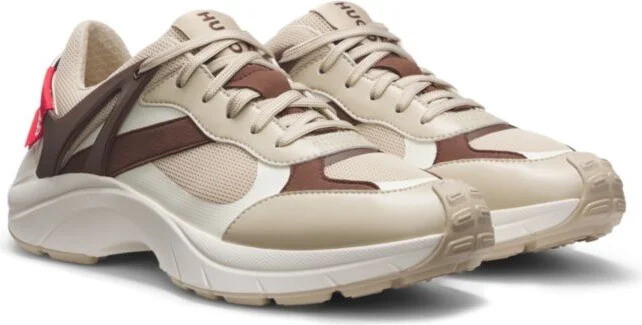 Logo-backtab trainers with mesh details