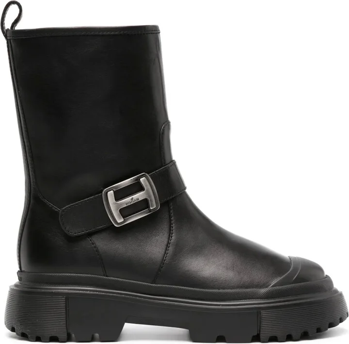 Logo-Buckle 40mm Ankle Boots