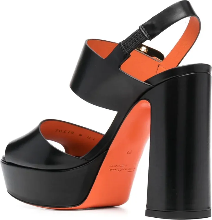 Logo-Buckle Block-Heel Sandals - Image 3