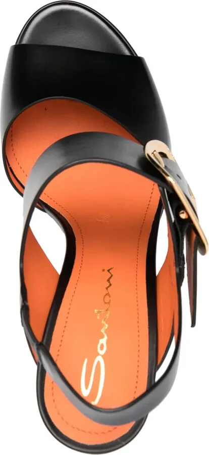 Logo-Buckle Block-Heel Sandals - Image 4