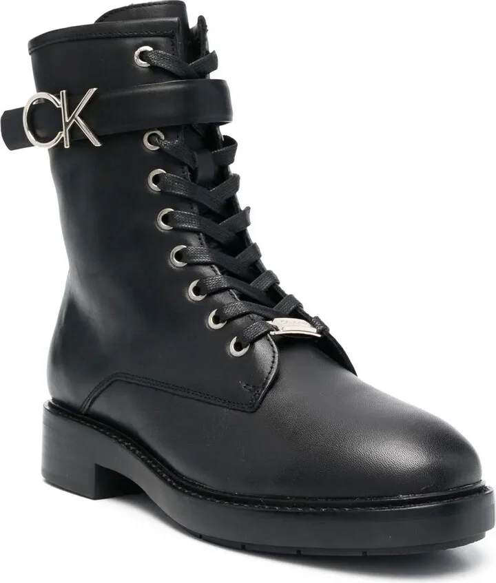 Logo-Buckle Combat Boots - Image 2