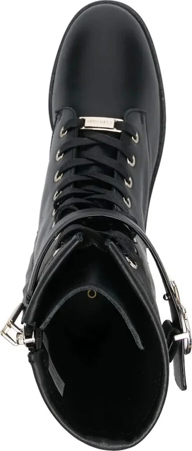 Logo-Buckle Combat Boots - Image 4