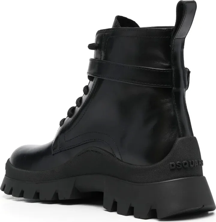 Logo-Buckle Leather Ankle Boots - Image 3