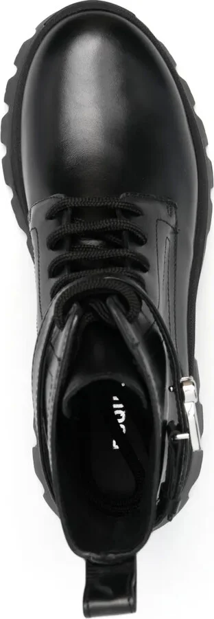 Logo-Buckle Leather Ankle Boots - Image 4