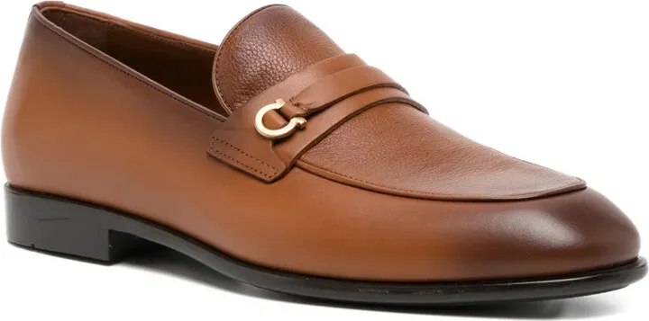 Logo-Buckle Leather Loafers - Image 2
