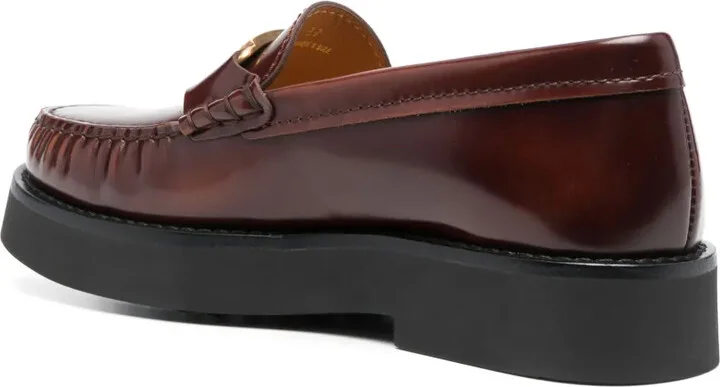 Logo-Buckle Leather Loafers - Image 3
