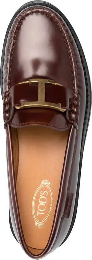Logo-Buckle Leather Loafers - Image 4