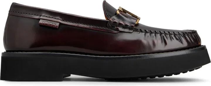 Logo-Buckle Leather Loafers