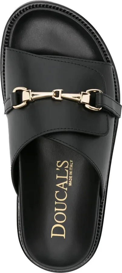 Logo-Buckle Leather Slides - Image 4