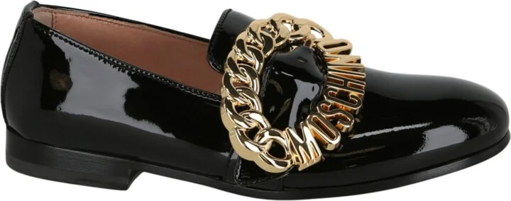 Logo Buckle Loafers