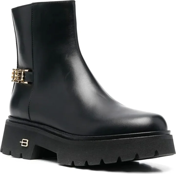 Logo Chain-Embellished Ankle Boots - Image 2