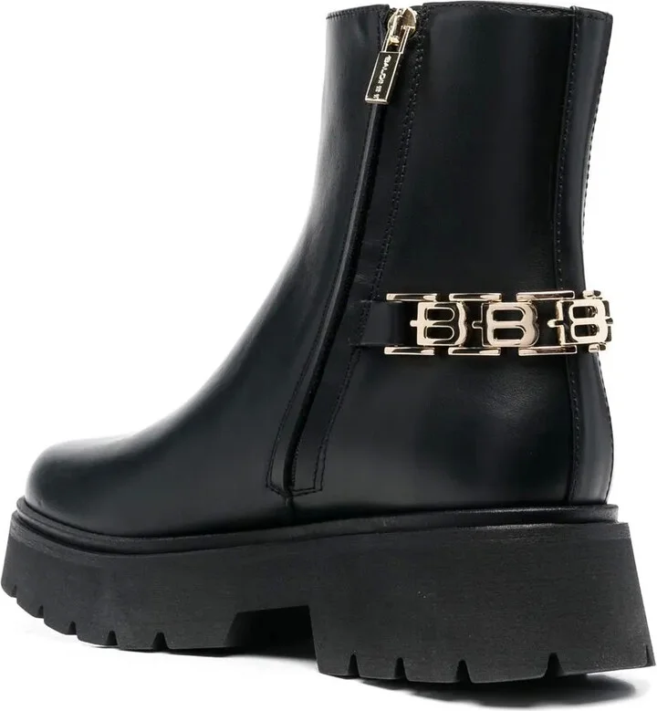 Logo Chain-Embellished Ankle Boots - Image 3