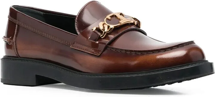 Logo Chain-Embellished Loafers - Image 2