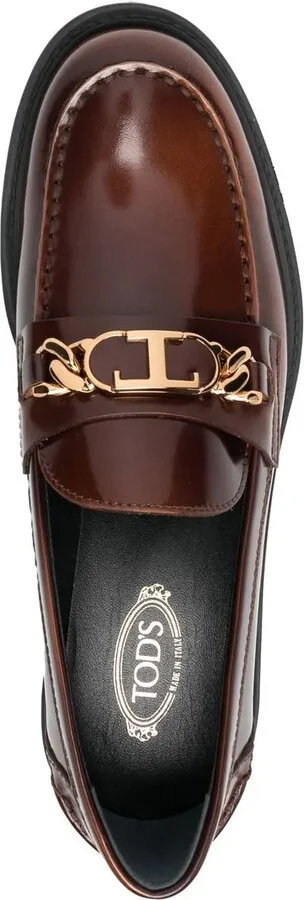 Logo Chain-Embellished Loafers - Image 4