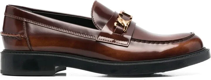 Logo Chain-Embellished Loafers
