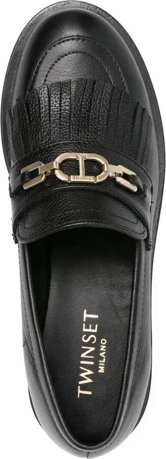 Logo-Chain Tassel Loafers - Image 4