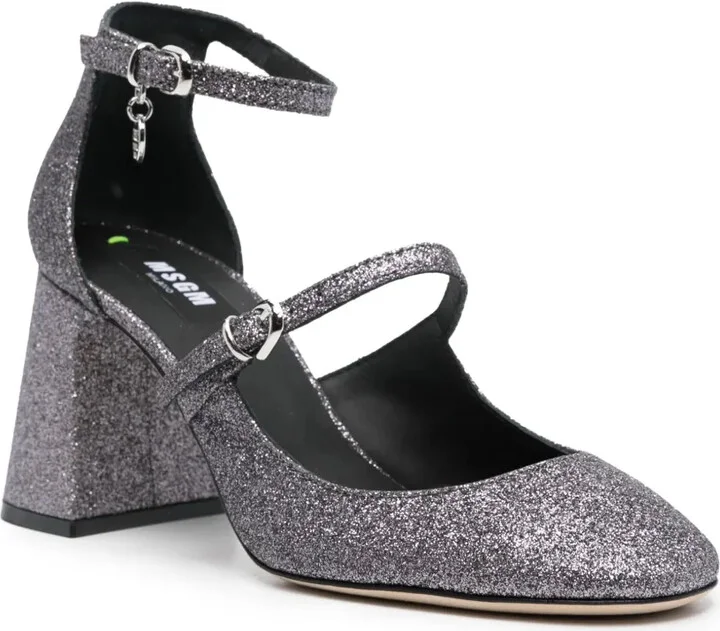 Logo-Charm 90mm Glitter Pumps - Image 2