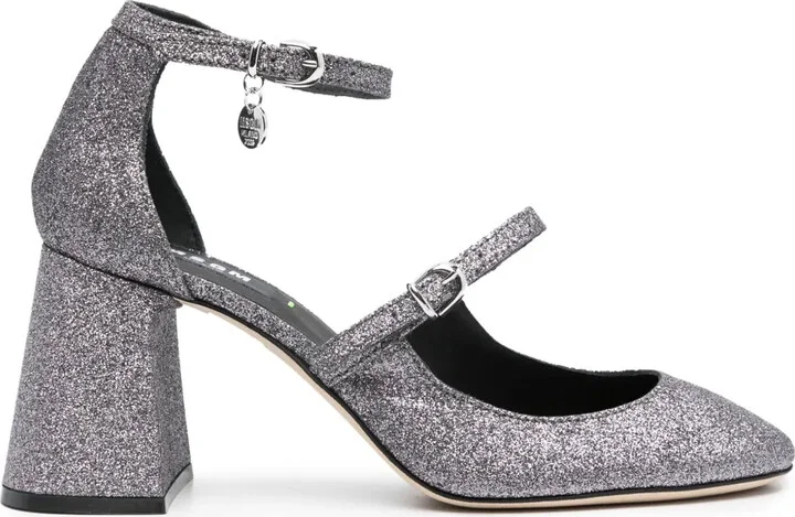 Logo-Charm 90mm Glitter Pumps