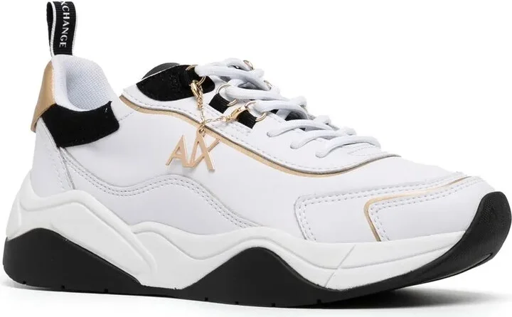 Logo-Charm Leather Lace-Up Sneakers - Image 2
