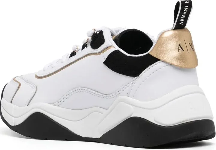 Logo-Charm Leather Lace-Up Sneakers - Image 3