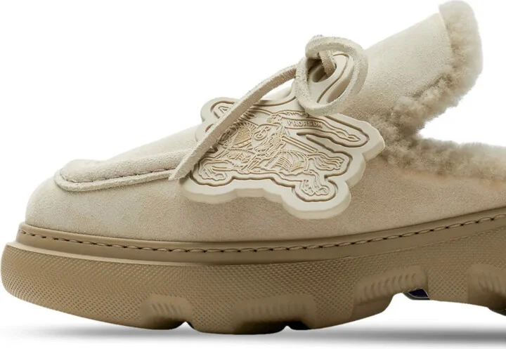 Logo-Charm Suede Mules - Image 2