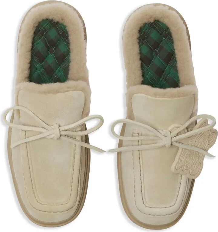 Logo-Charm Suede Mules - Image 5