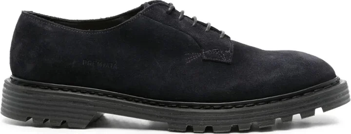 Logo-Debossed 30mm Suede Derby Shoes
